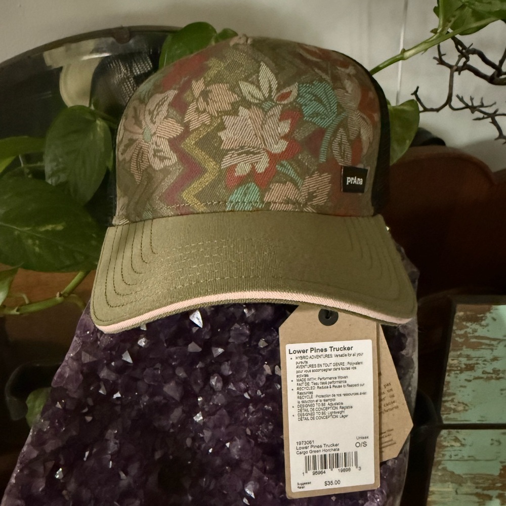 Prana Earthy Floral Lower Pines Trucker Hat